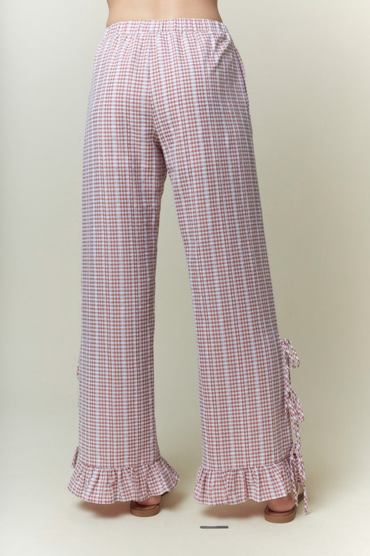 Thora Gingham Bow Pants