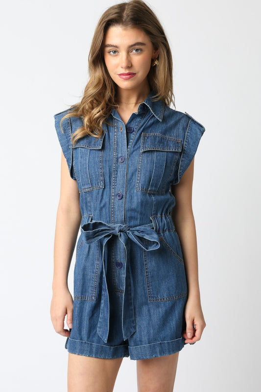 Dasha Denim Romper