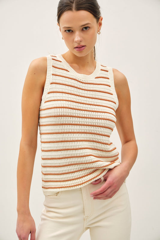 Nadine Striped Sweater Tank