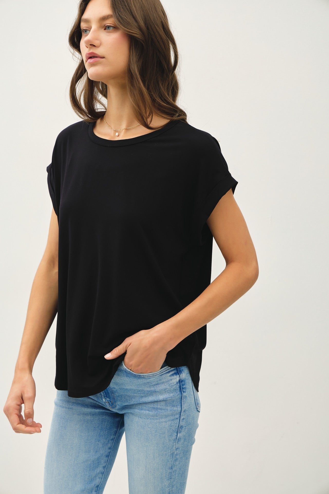 Lila Bamboo Modal Tee