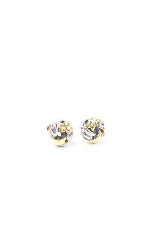 Silver Knot Stud Earrings