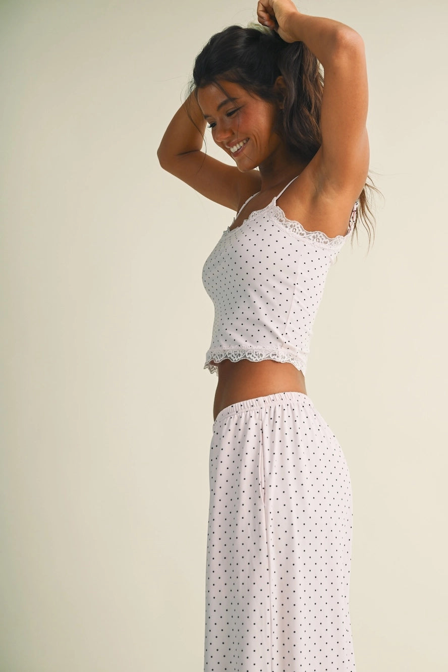 Vivienne Scalloped Lace Trim Knit Cami