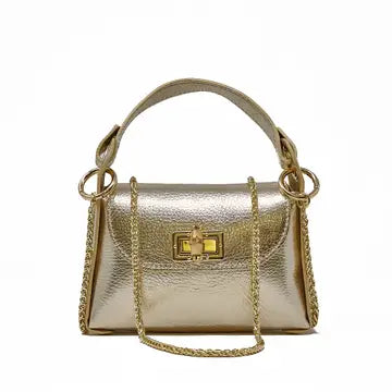 Sofia Bamboo Clasp Italian Leather Crossbody Bag