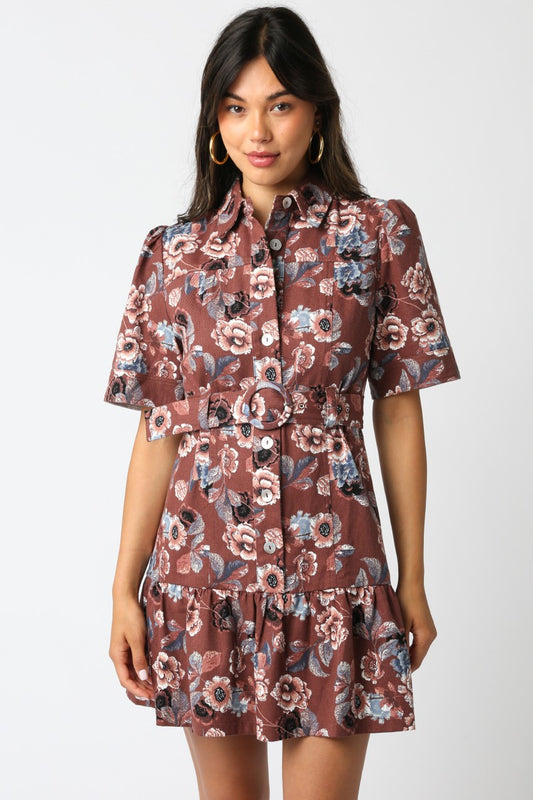 Alma Floral Belt Dress