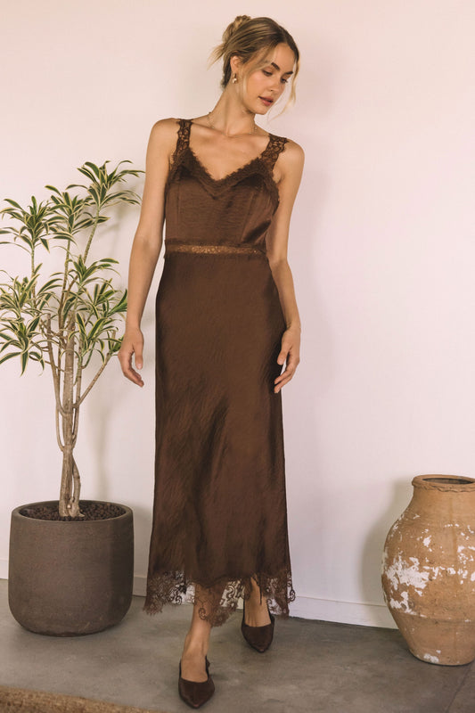 Isolde Lace Trim Maxi Dress