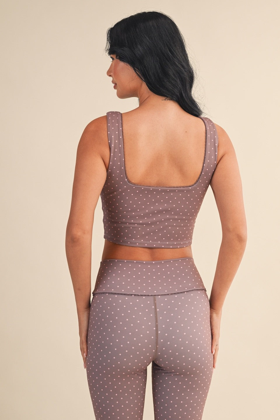 Emery Polka Dot Lace Trim Tank