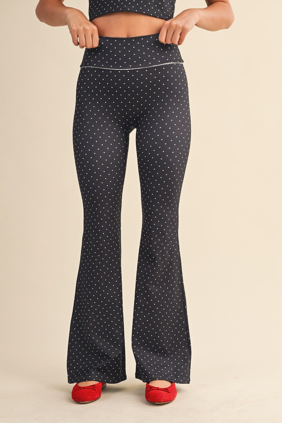 The Elodie Polka Dot Flare Pants