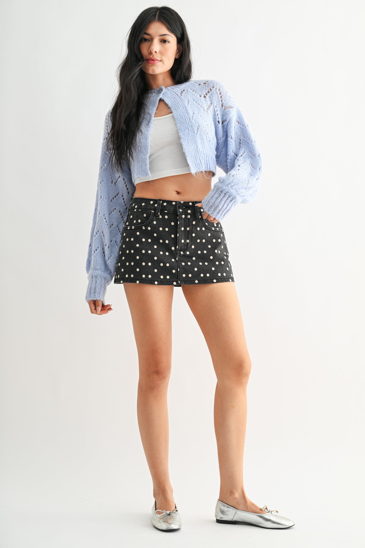Lila Denim Skort