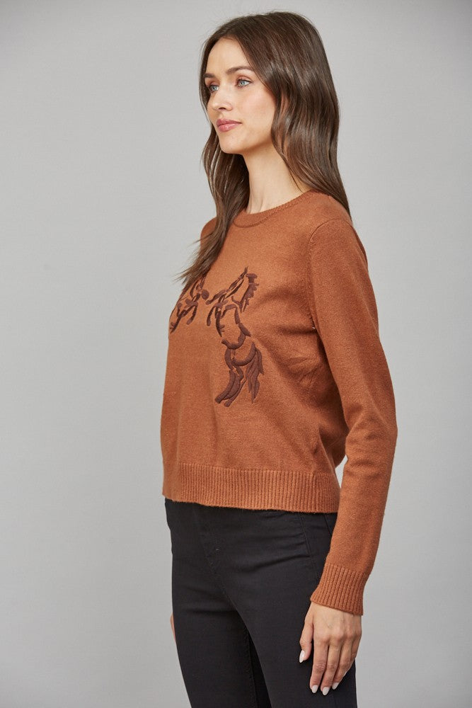 Maren Horse Embroidered Sweater