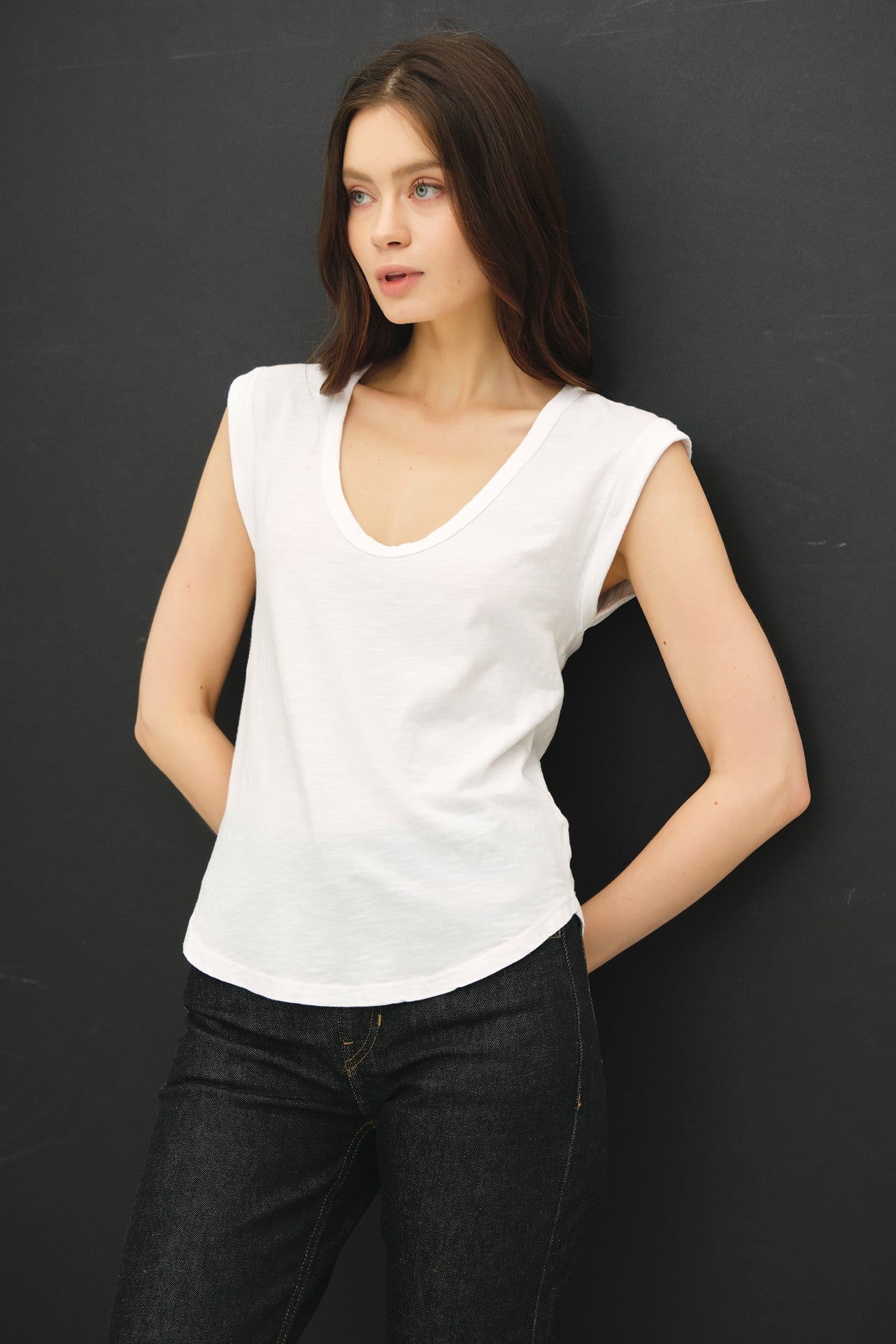 Briar Garment-Dyed Cap Sleeve Tee
