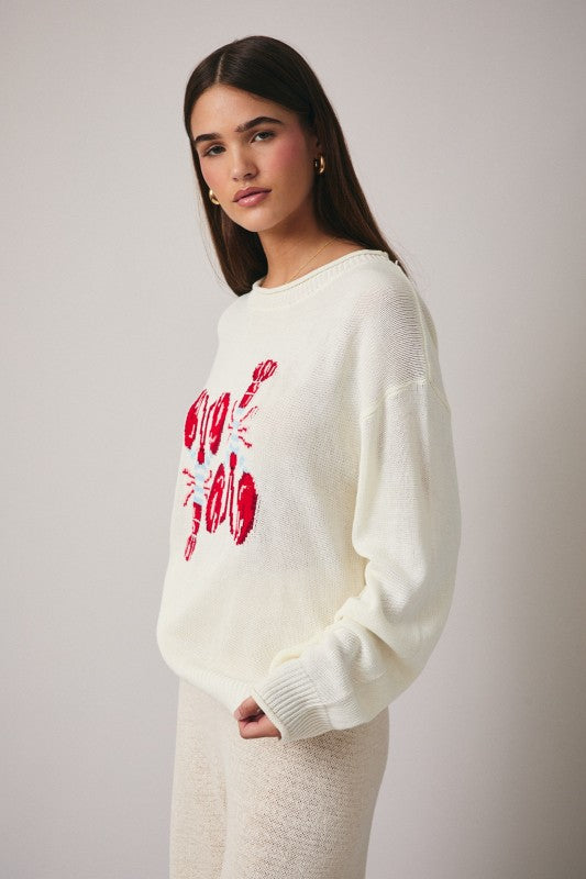 The Lila Lobster Stripe Sweater