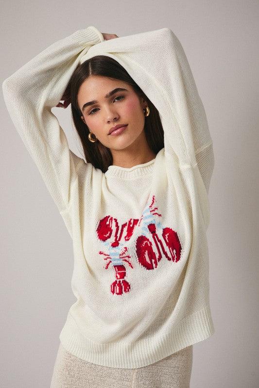 The Lila Lobster Stripe Sweater