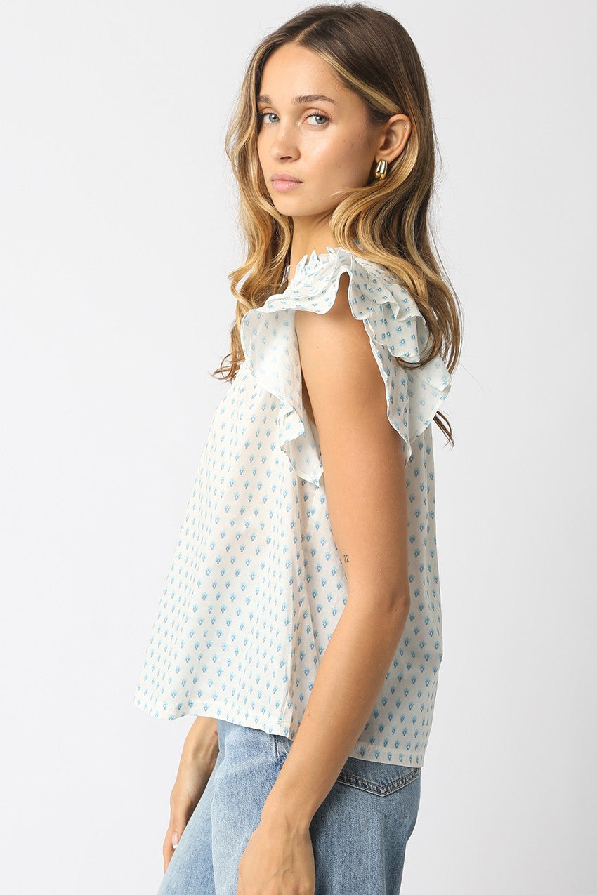 Skyler Ruffled Cotton Blouse