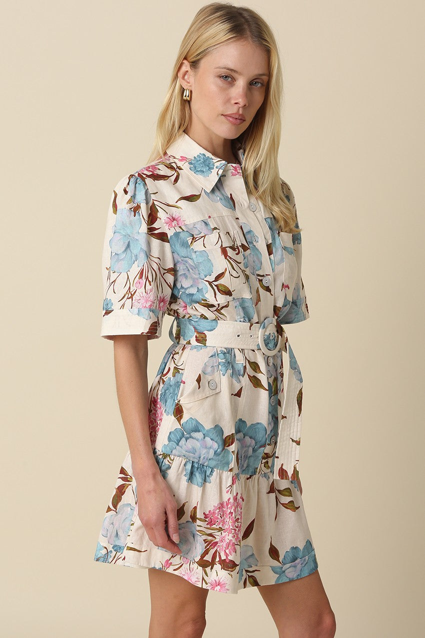 Anika Floral Belt Dress