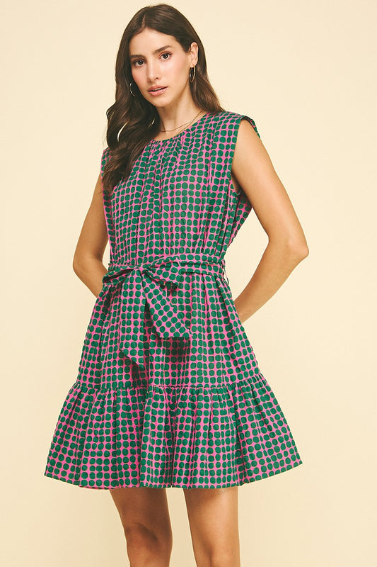 Kimberly Polka Dot Tiered Mini Dress