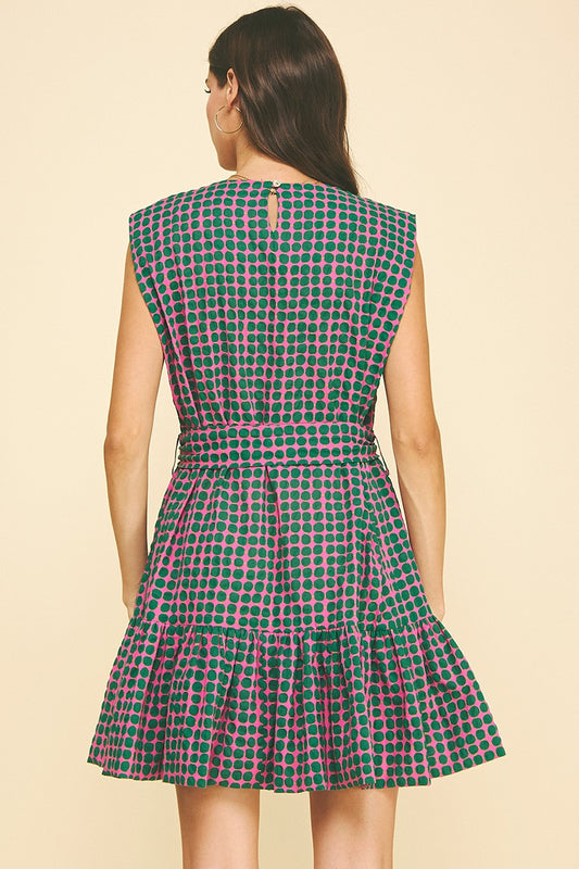 Kimberly Polka Dot Tiered Mini Dress