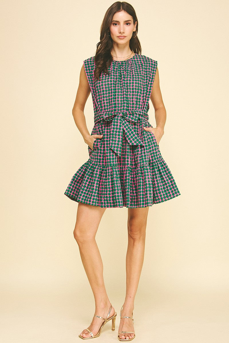 Kimberly Polka Dot Tiered Mini Dress