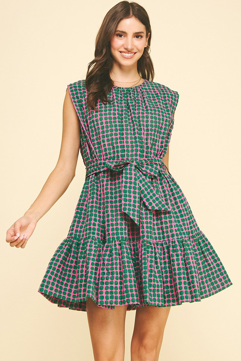 Kimberly Polka Dot Tiered Mini Dress