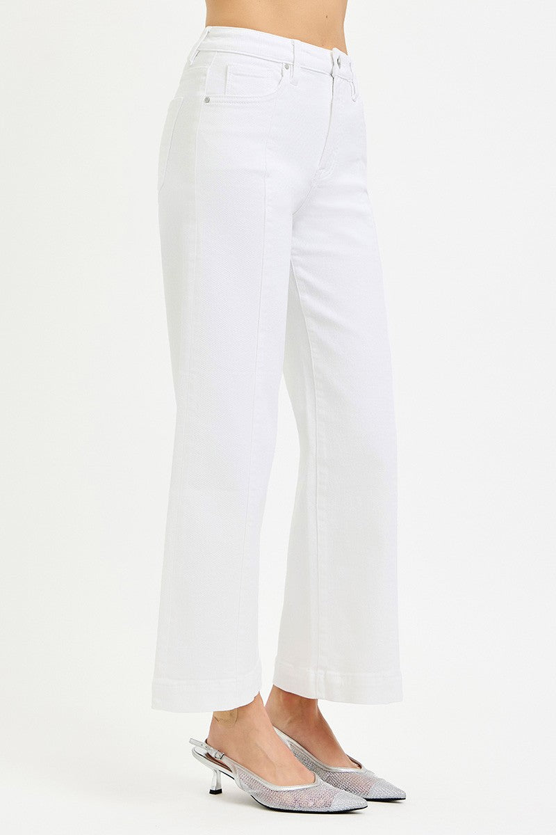 The Harper Tummy Control Crop Wide Jeans
