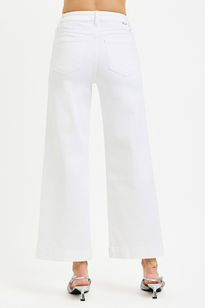 The Harper Tummy Control Crop Wide Jeans