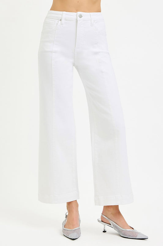 The Harper Tummy Control Crop Wide Jeans