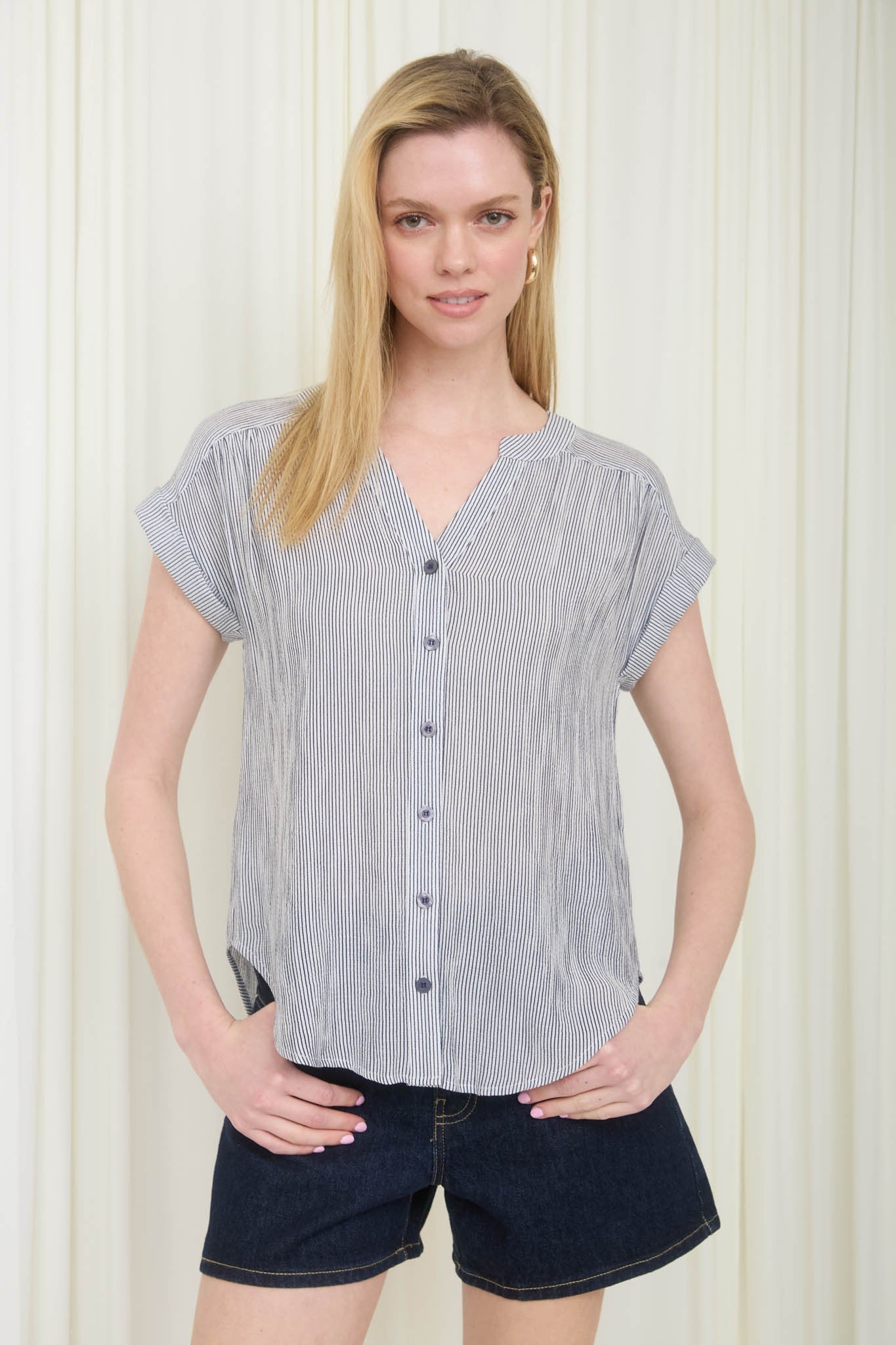 Effortless Muse Button-Down Blouse