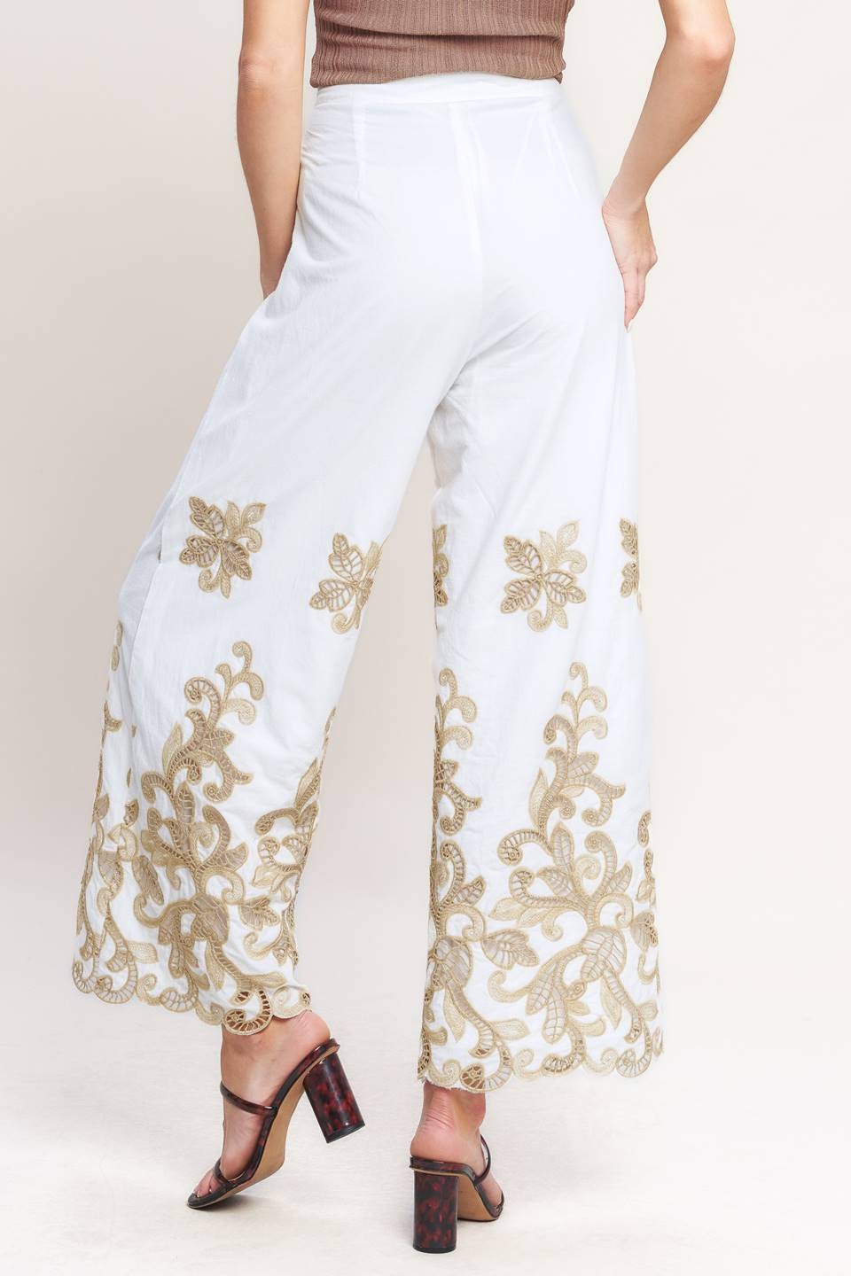 Emilia Embroidered Woven Pants