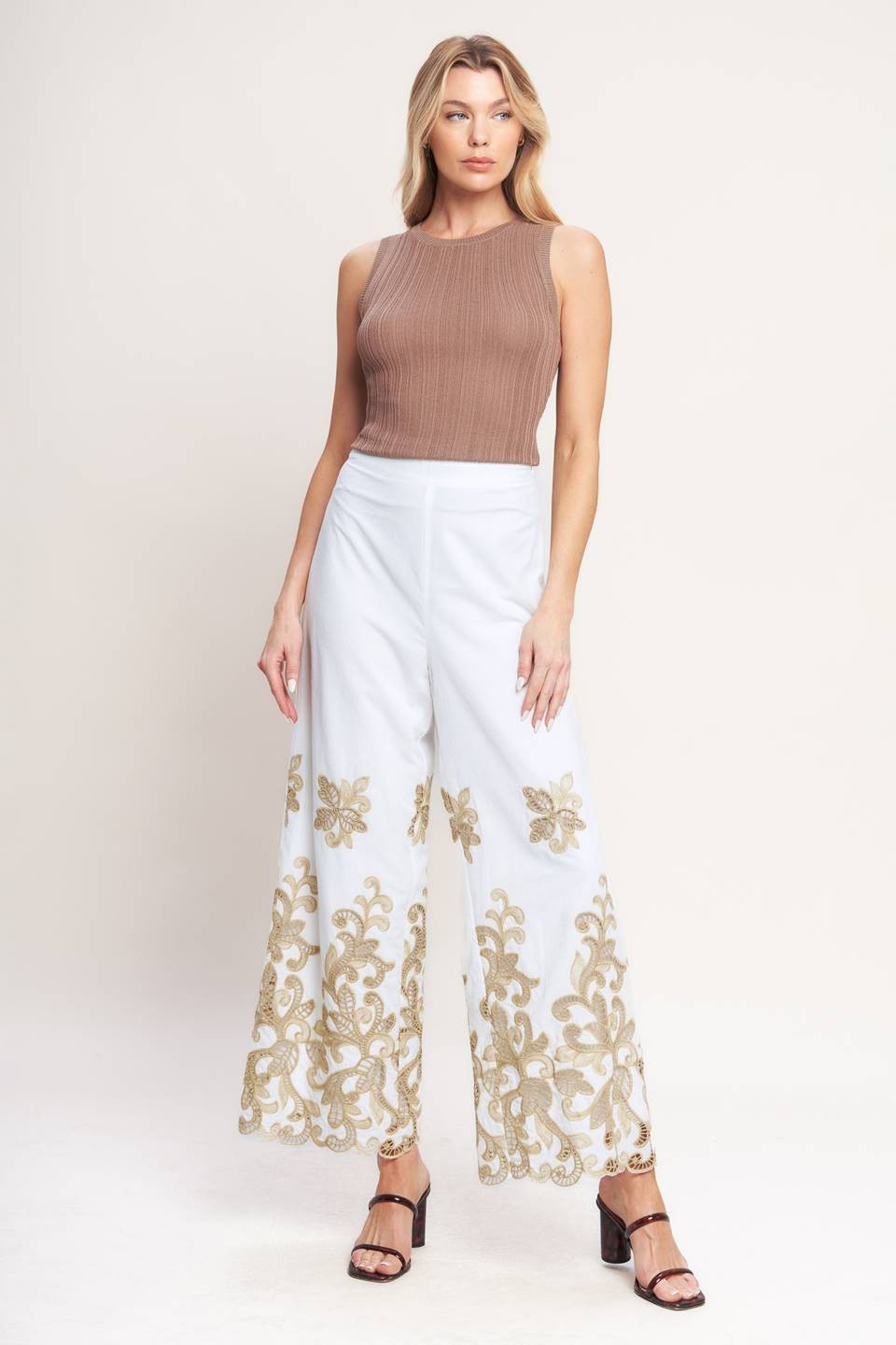 Emilia Embroidered Woven Pants