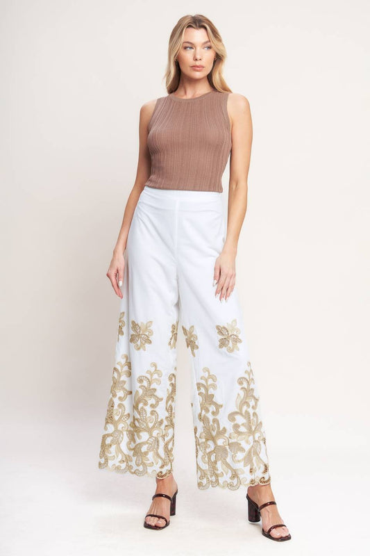 Emilia Embroidered Woven Pants