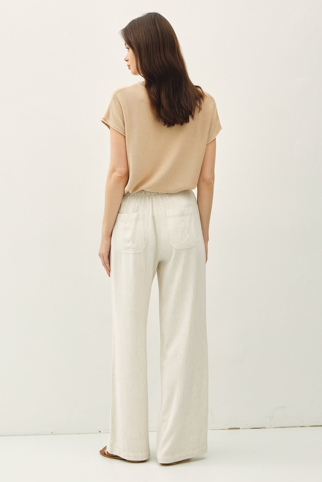 Women’s wide leg linen blend pants