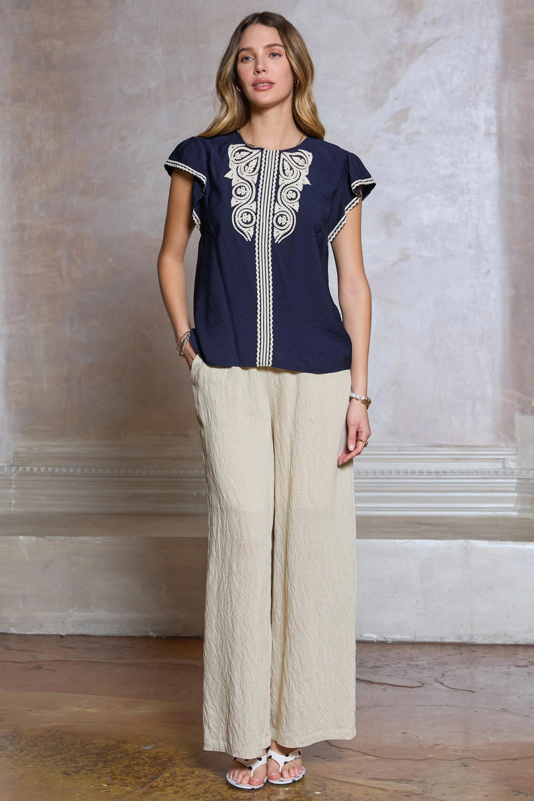 Isla Boho Embroidered Blouse