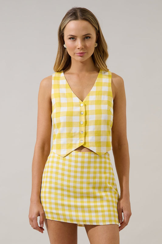 Kayri Button Up Cropped Vest