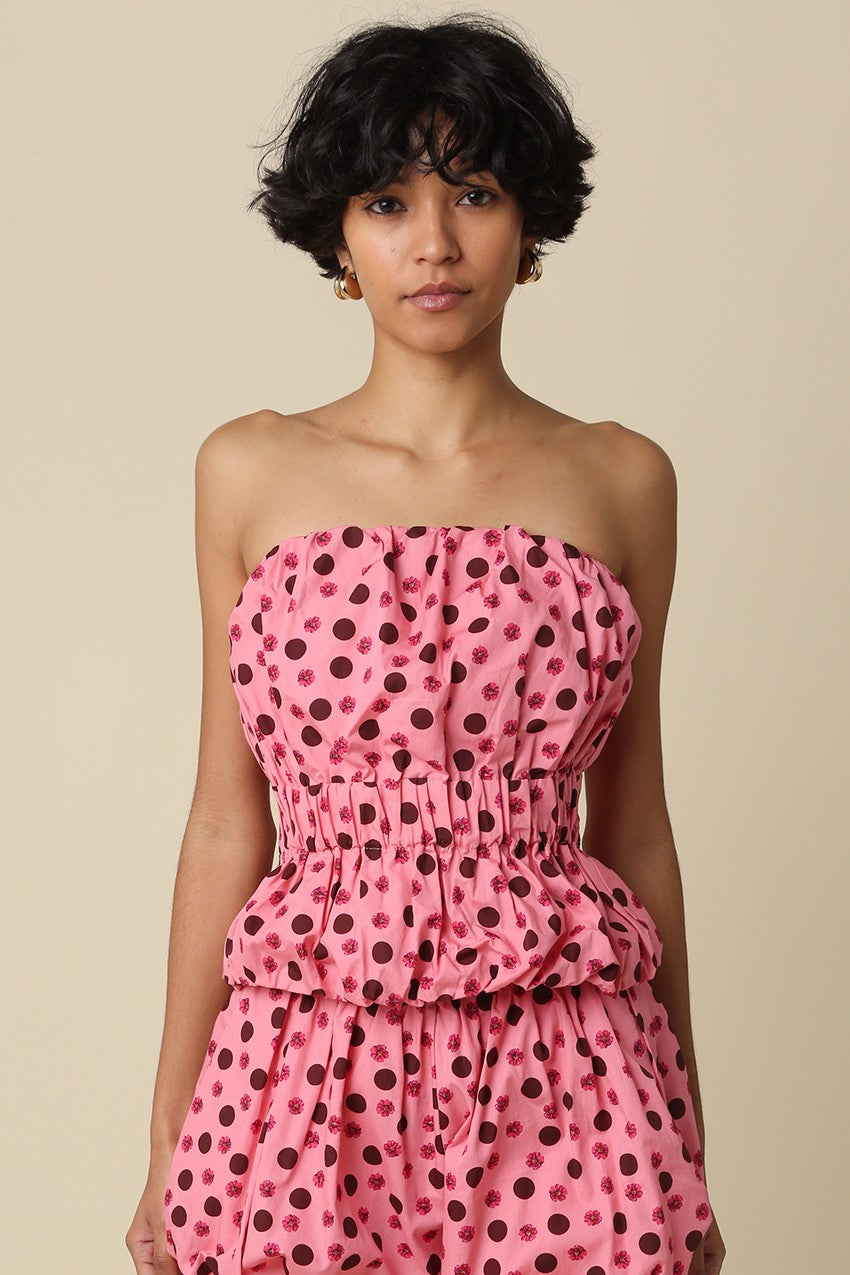 Brittany Polka Dot Bubble Top