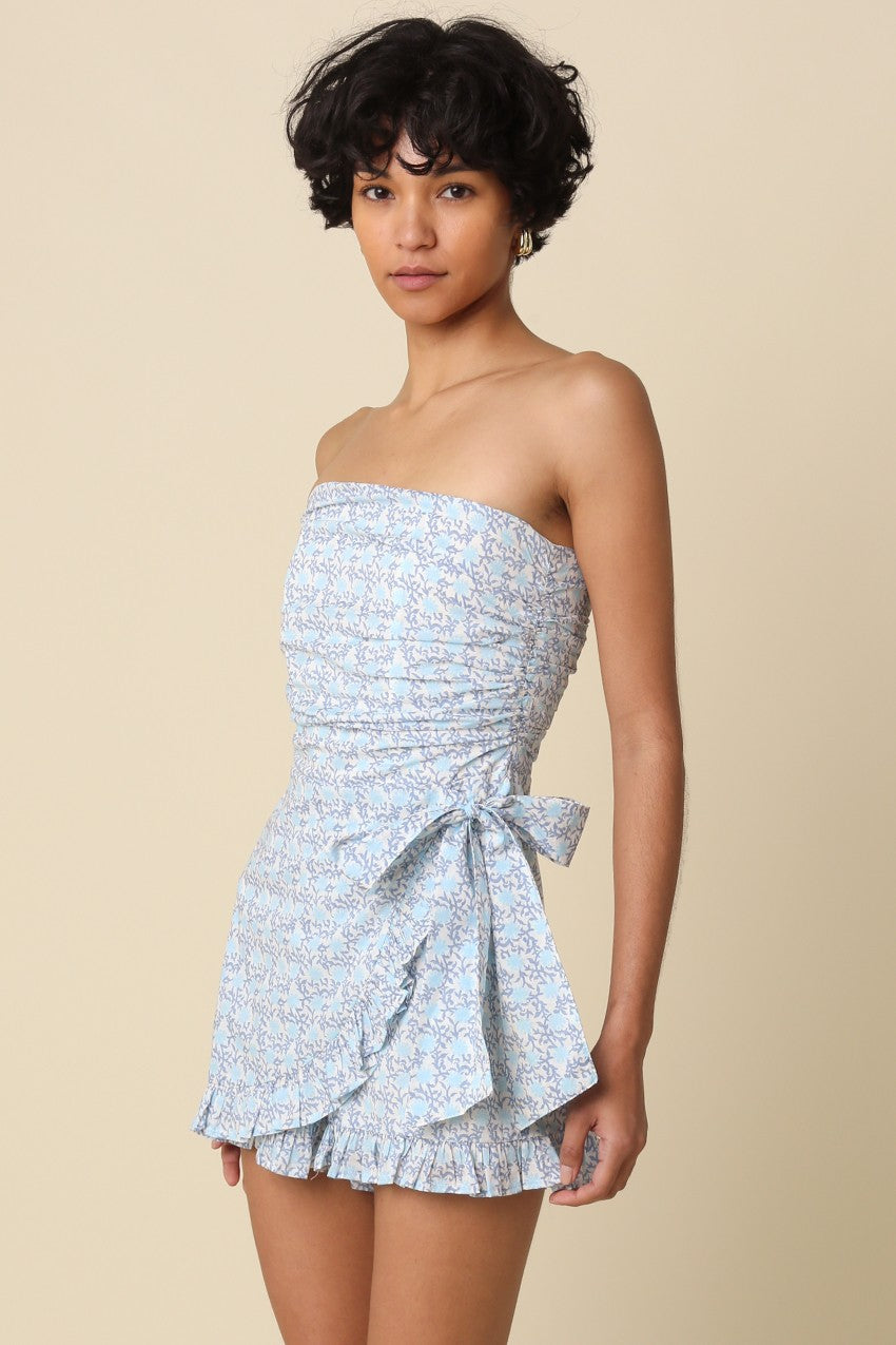 Blue Haven Strapless Mini Dress