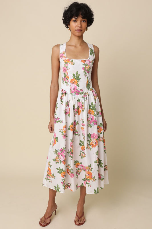 Rosalie Floral Cross-back Maxi Dress