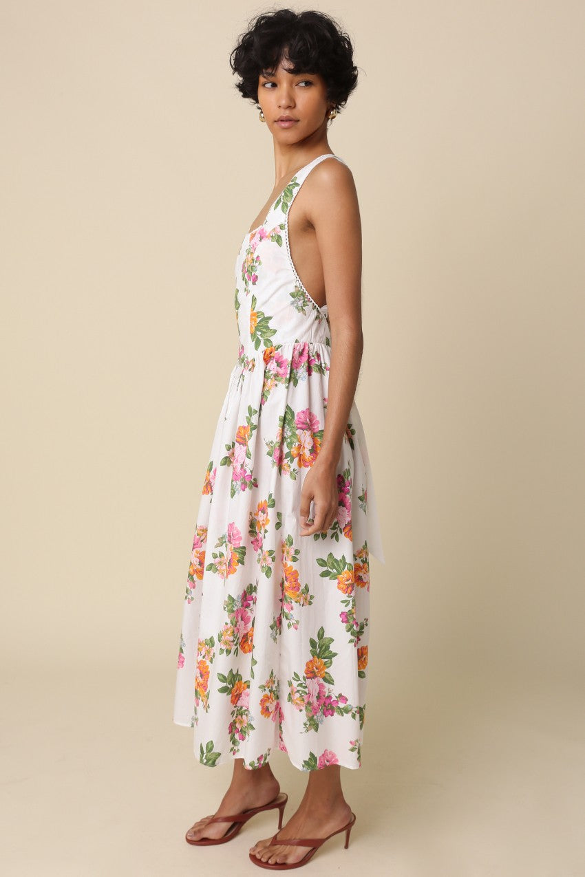 Rosalie Floral Cross-back Maxi Dress