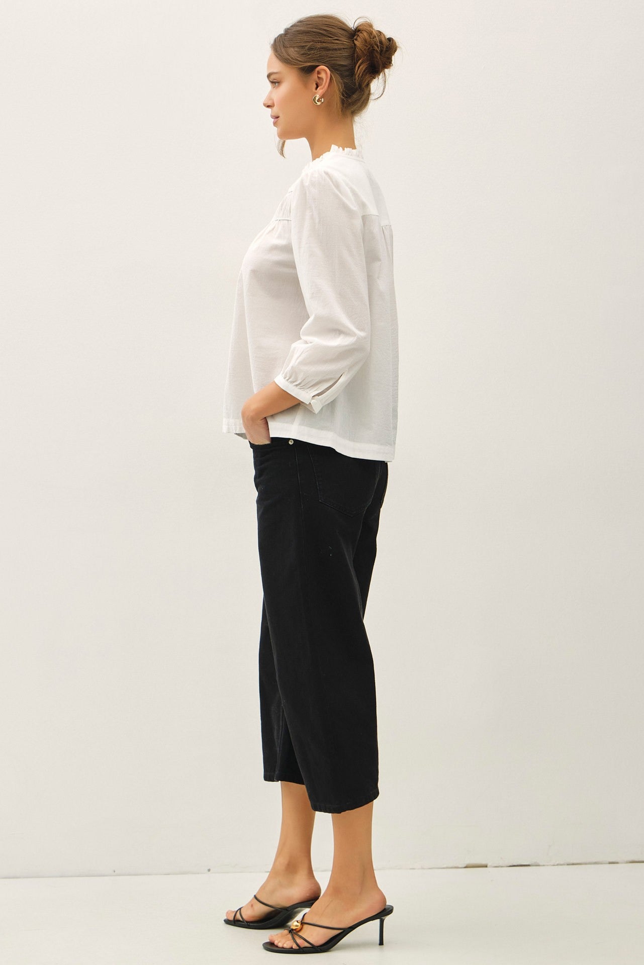 The Lydia Cotton Button-Up Blouse