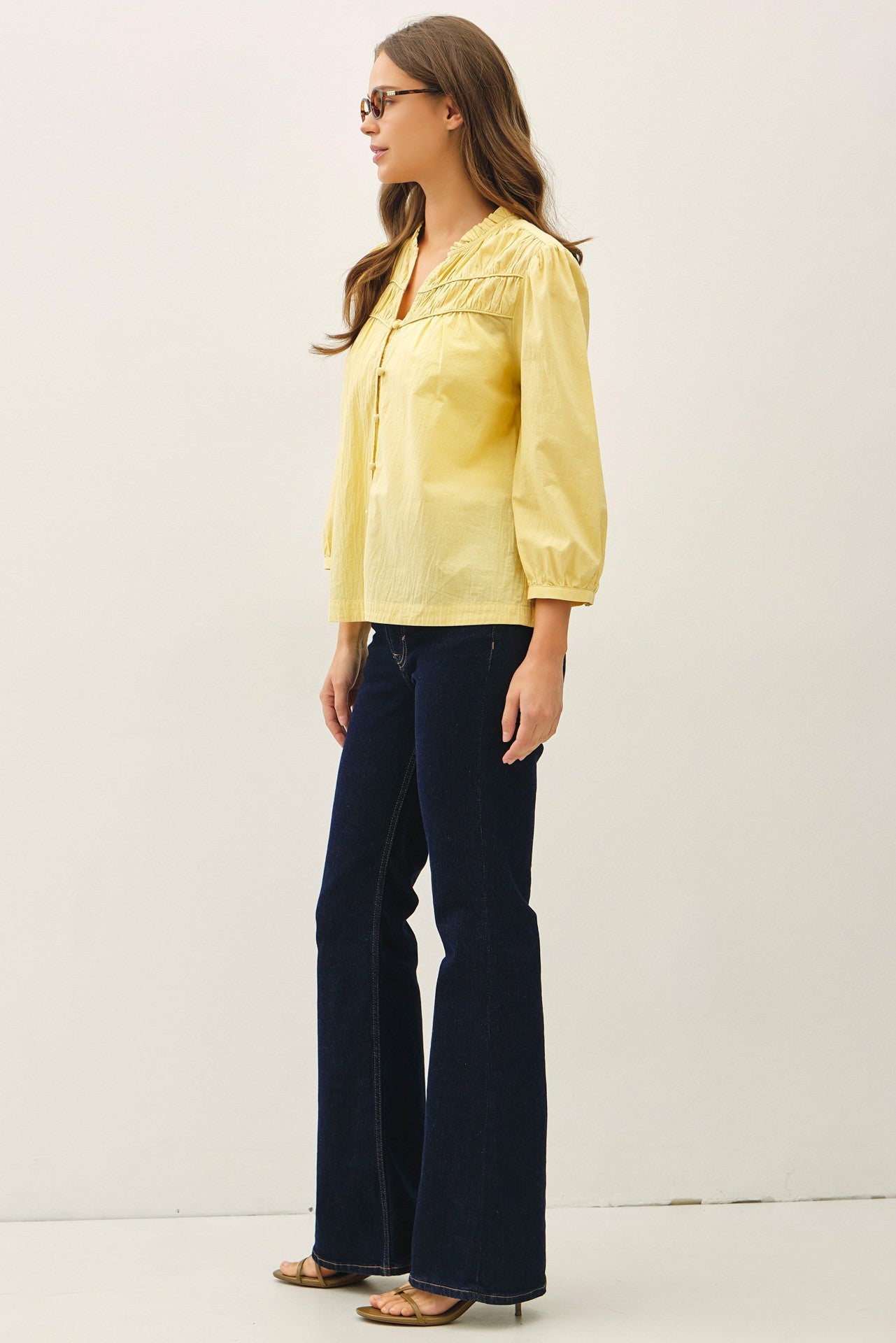 The Lydia Cotton Button-Up Blouse