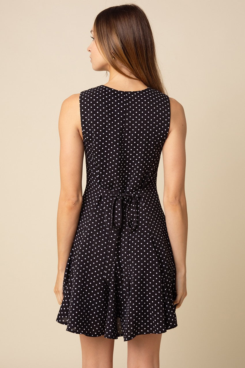 Mila Polka Dot Button Front Mini Dress