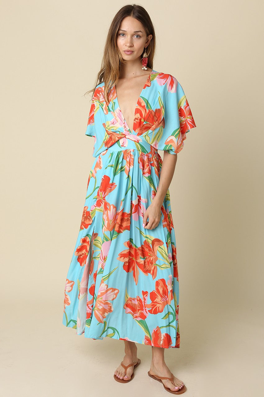 Betty Floral Wrap Maxi Dress