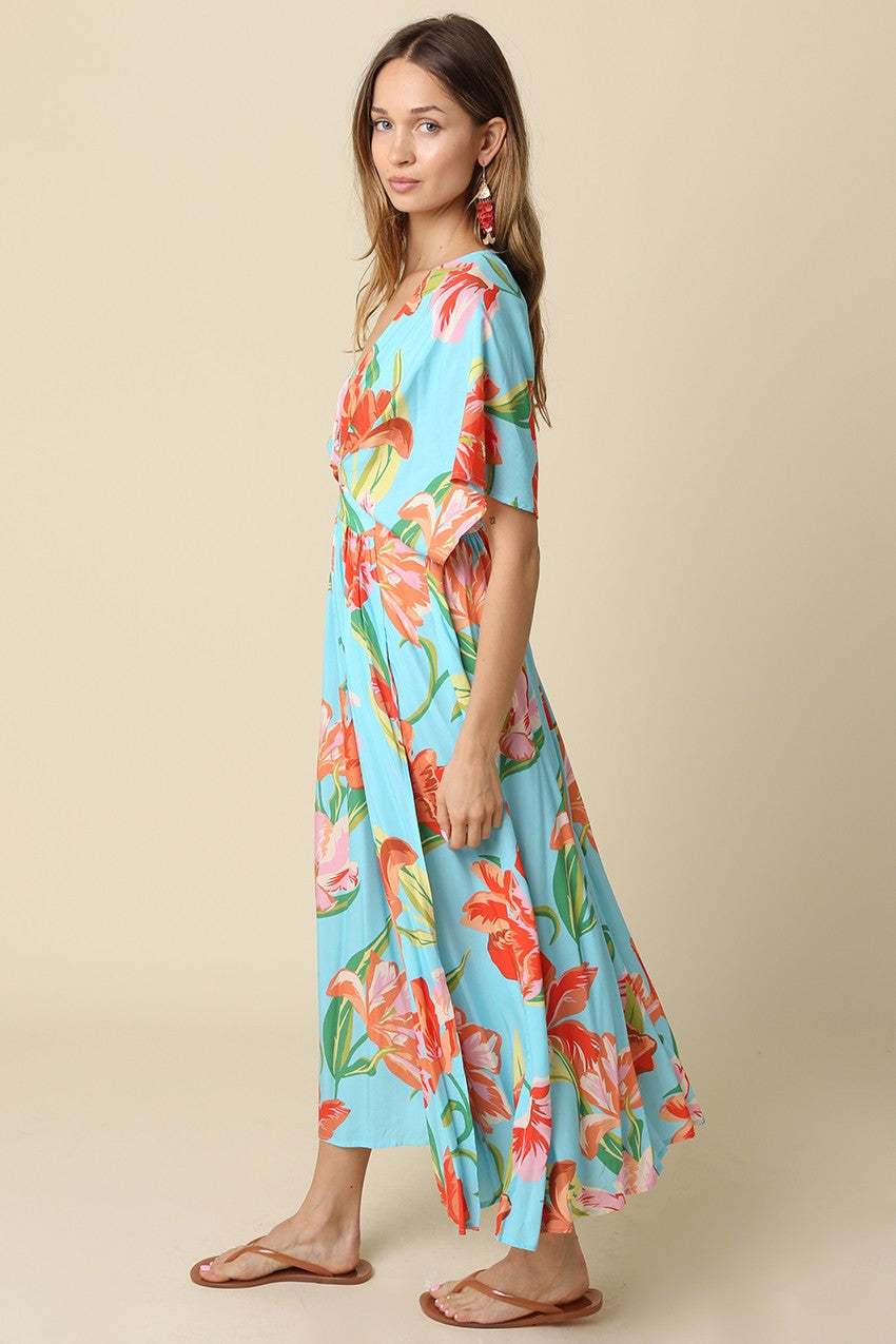 Betty Floral Wrap Maxi Dress