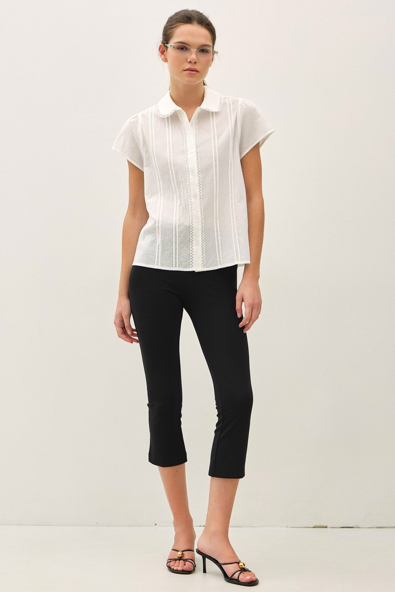 Juliette Lace Trim Cotton Voile Blouse