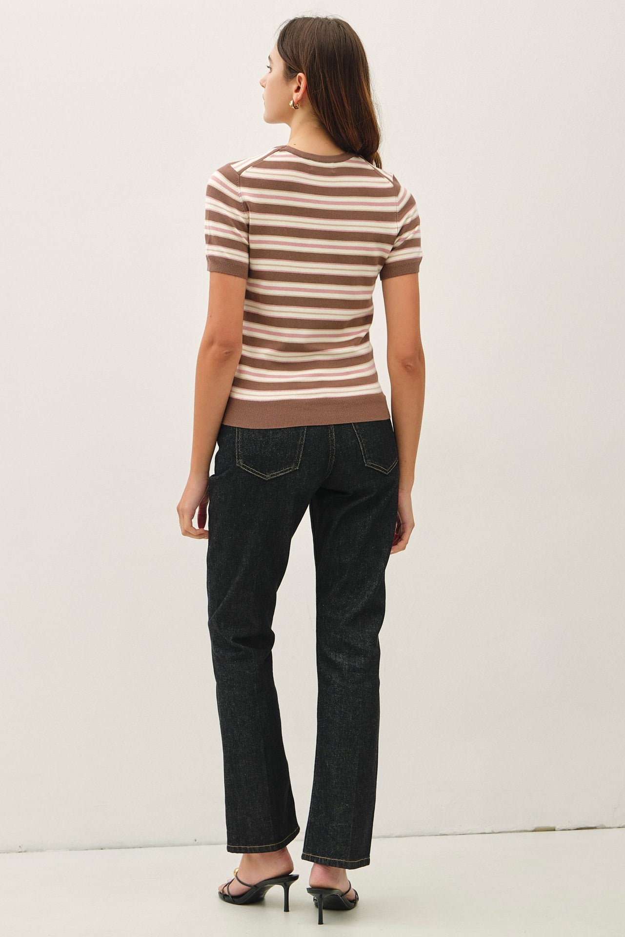 Aria Multi-Stripe Knit Sweater Top