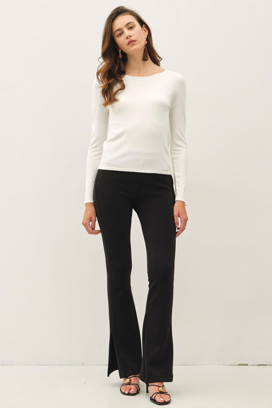 Ashley Boatneck Long Sleeve Top