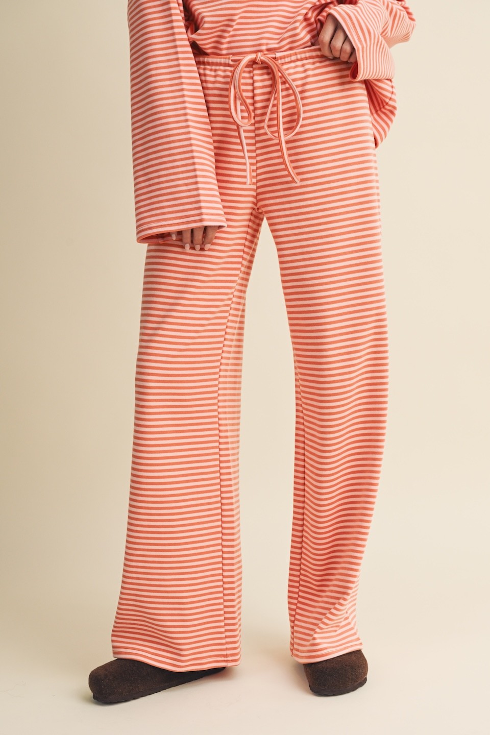 Marlowe Striped Wide Leg Knit Pants