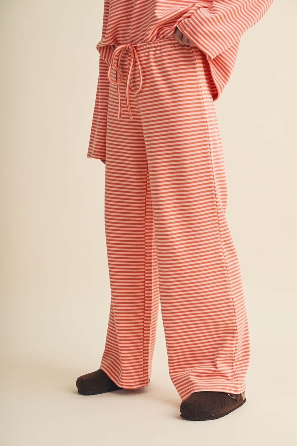 Marlowe Striped Wide Leg Knit Pants
