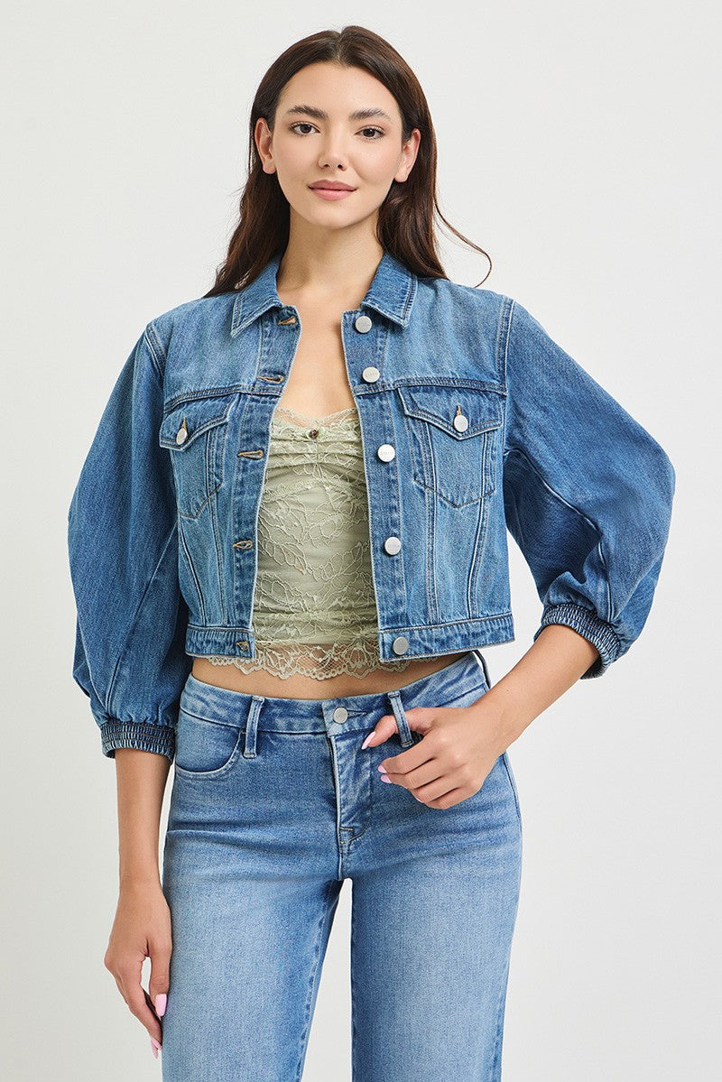 Josephine Crop Balloon Sleeve Jacket