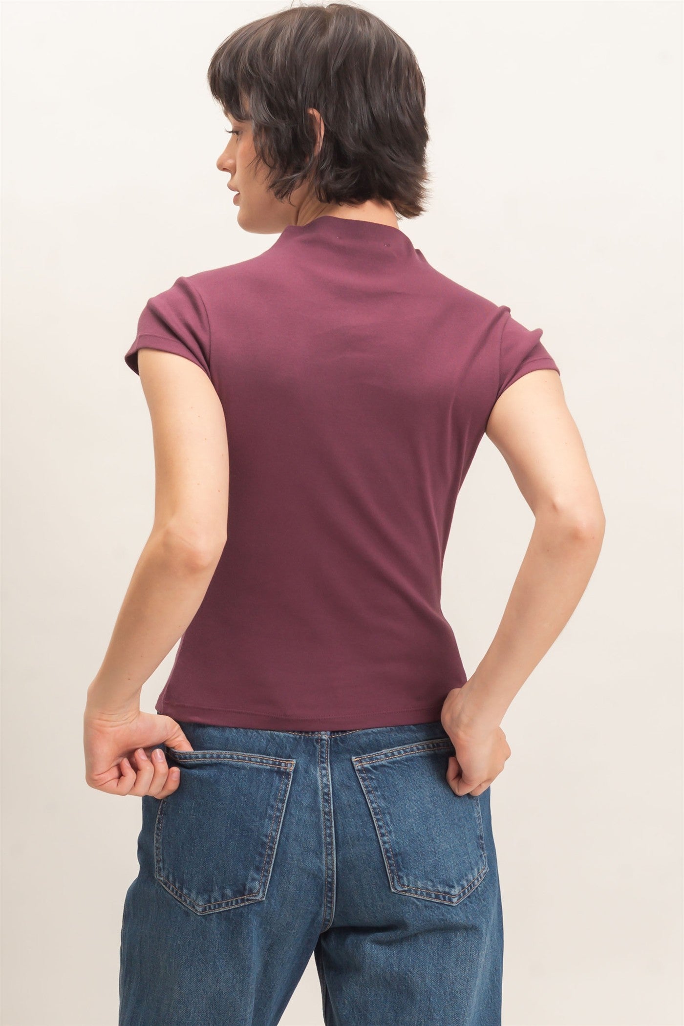 Morgan Mock Neck Knit Top