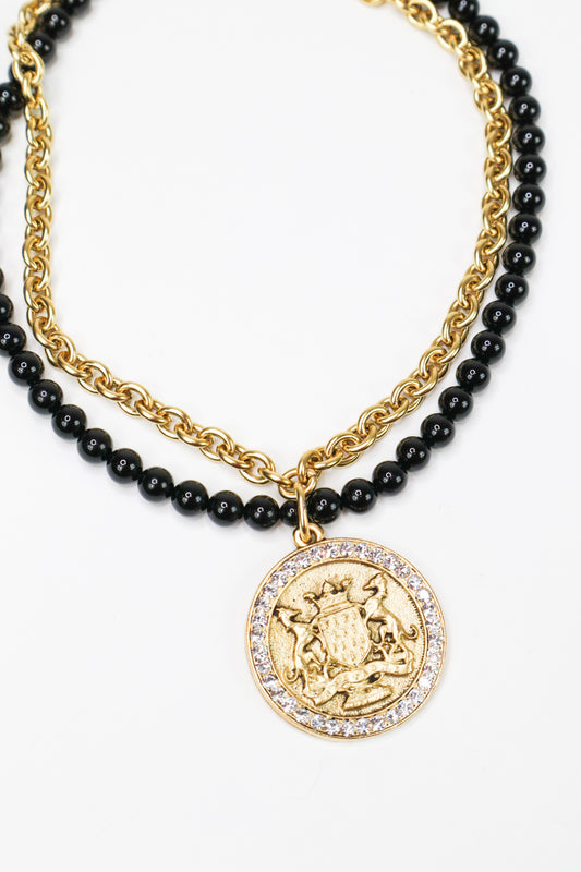 Andora Bead and Chain Statement Necklace