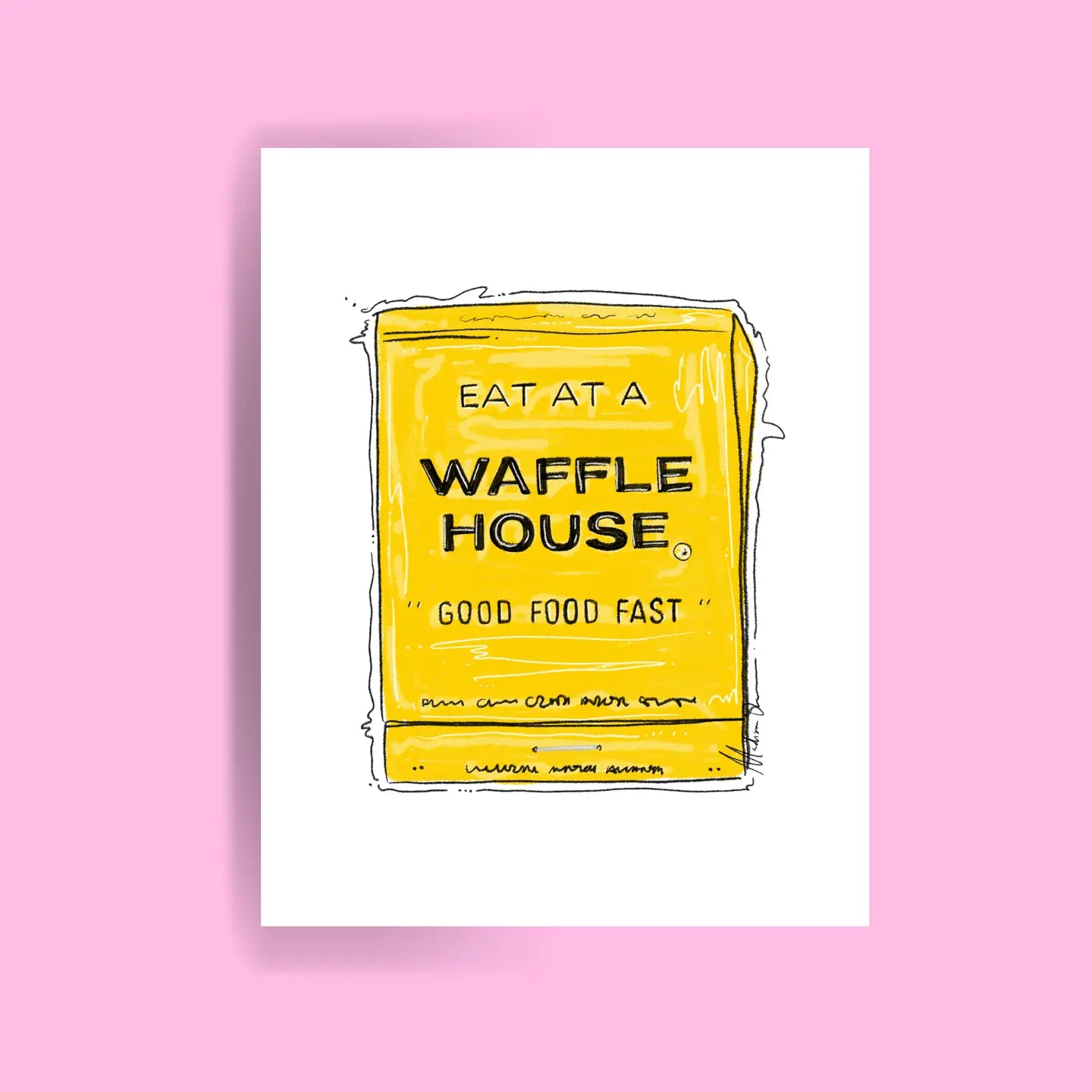 Waffle House Matchbox Print